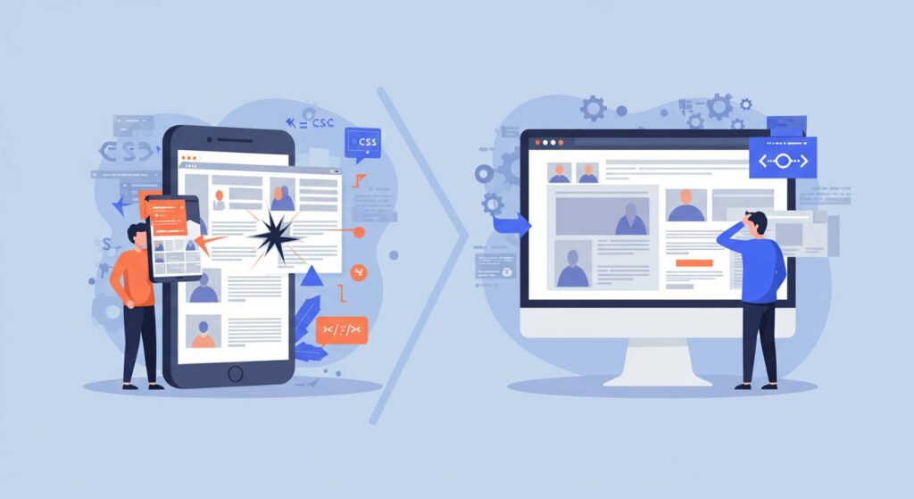 スマホで見られない？今すぐ実践するレスポンシブ対応術