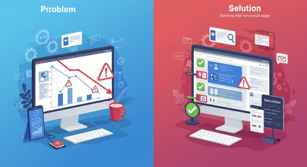 canonicalタグの設定ミスで順位激落！正しい使い方と回復事例