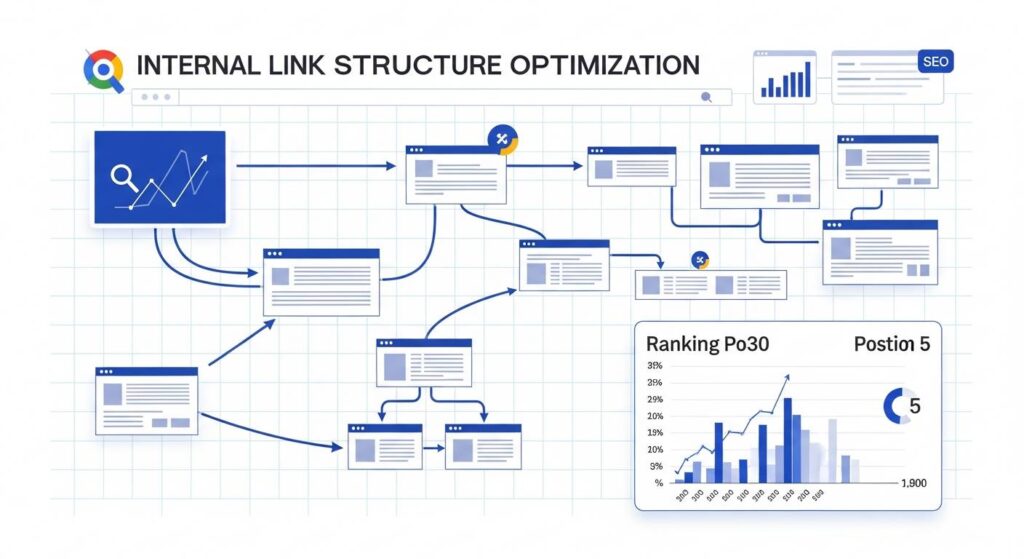 内部リンク構造の最適化で検索順位が30位から5位に上昇した実践的テクニック